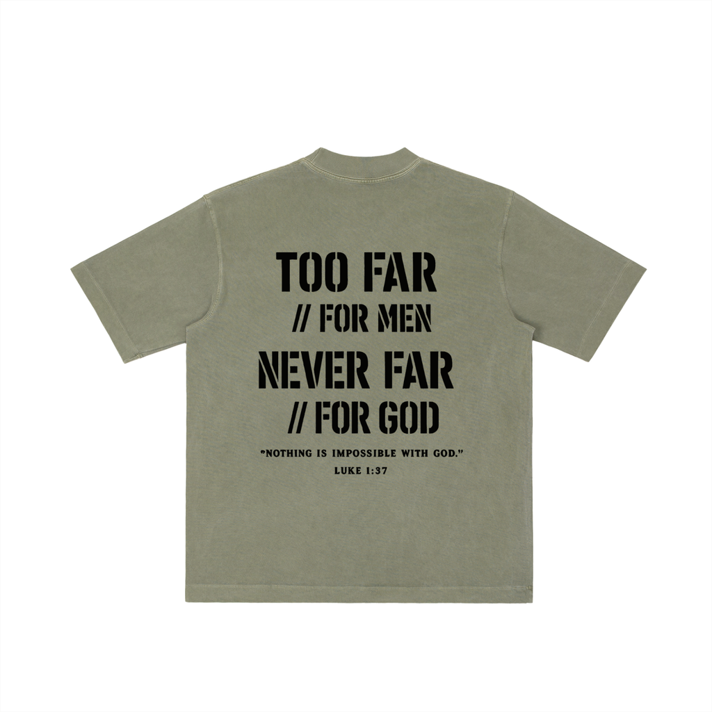 4GVIN ( Too Far ) Wash Drop Shoulder T-shirt