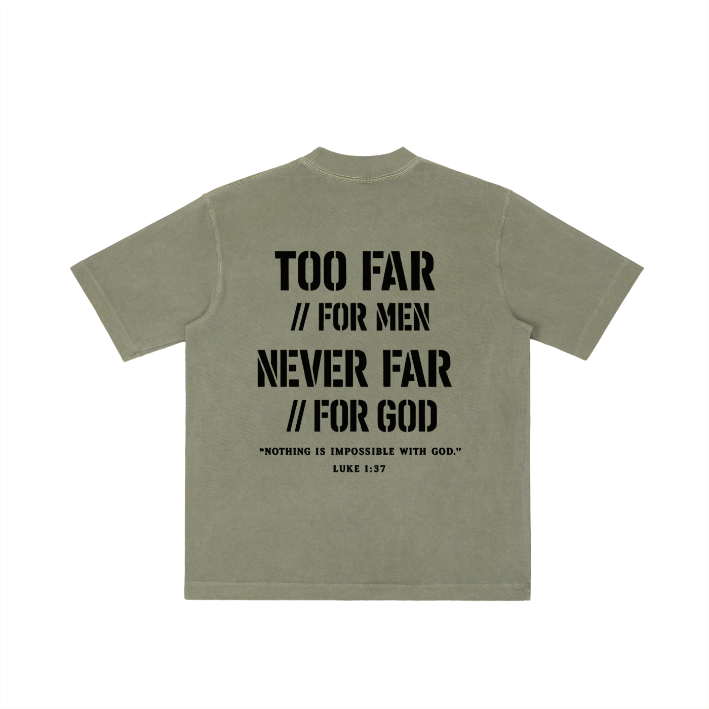 4GVIN ( Too Far ) Wash Drop Shoulder T-shirt