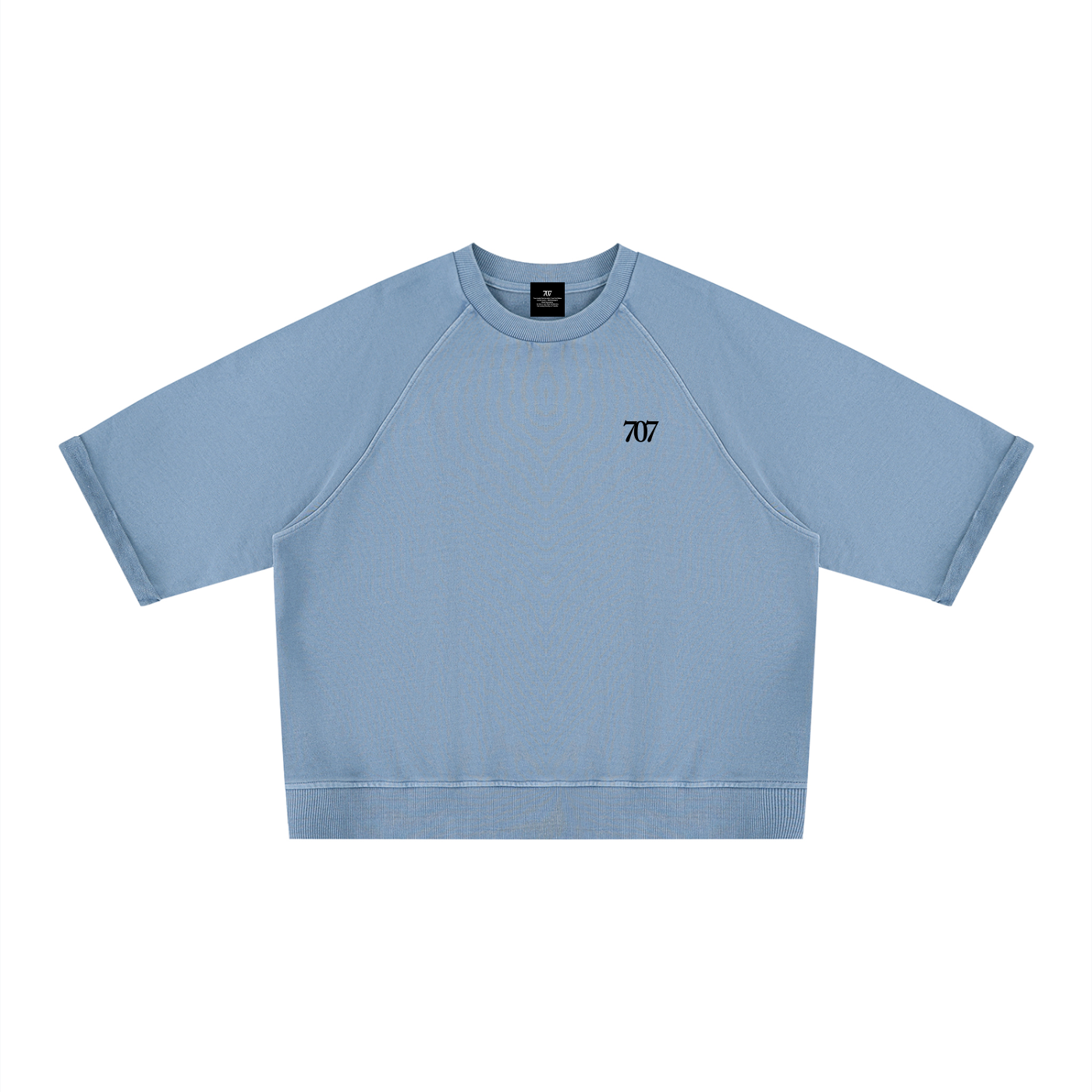 4GVIN Unisex Vintage Wash Boxy Short Sleeve Sweatshirt