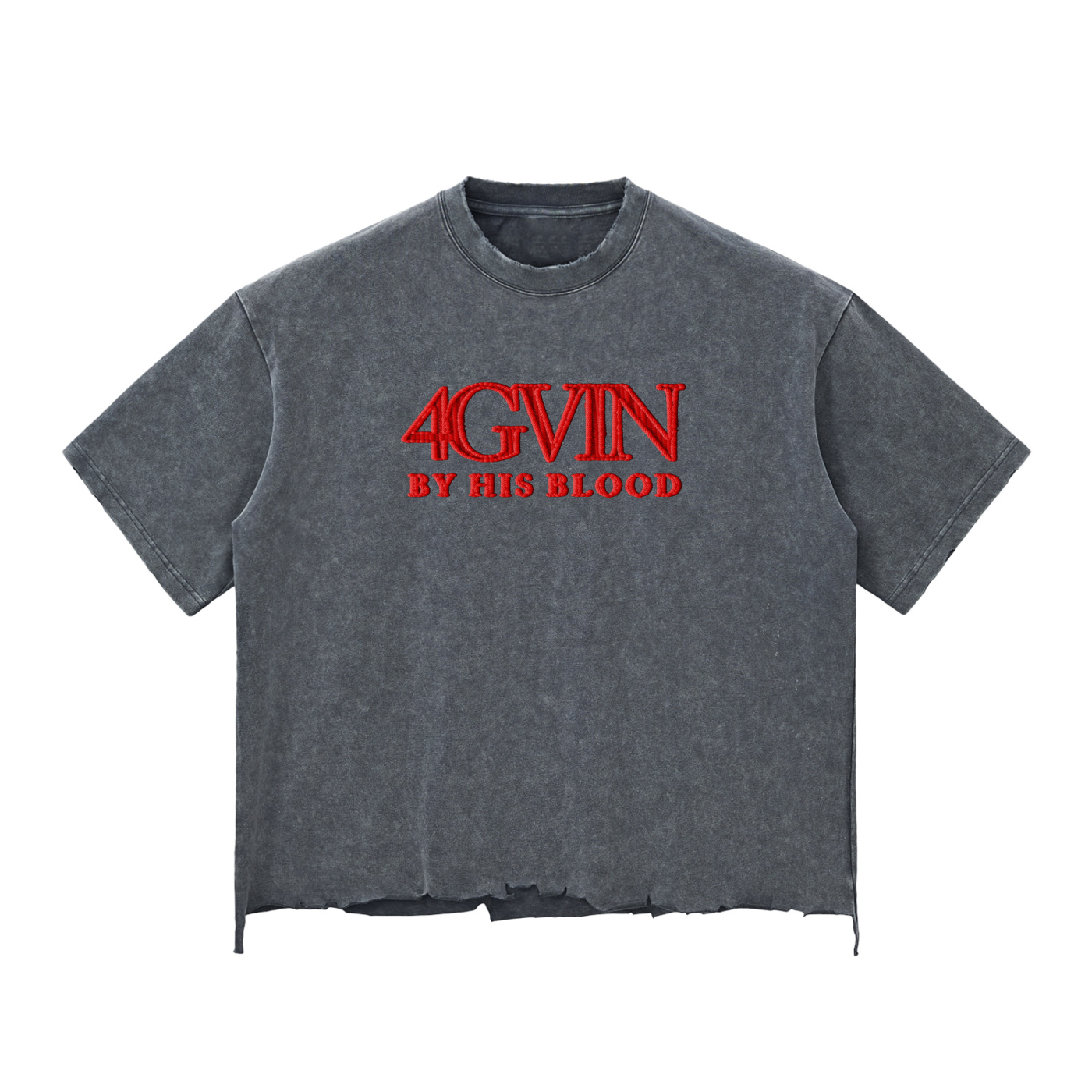 4GVIN - By His Blood" Distressed Vintage Tee