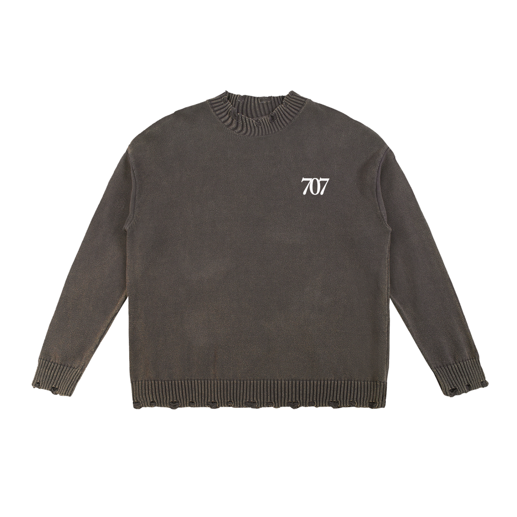 4GVIN ( 707 ) Washed Hand-Frayed Sweater