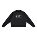 4GVIN "Faith Can Move Mountains"  Girls Essential Fleece Mock-Neck Crew Sweatshirt