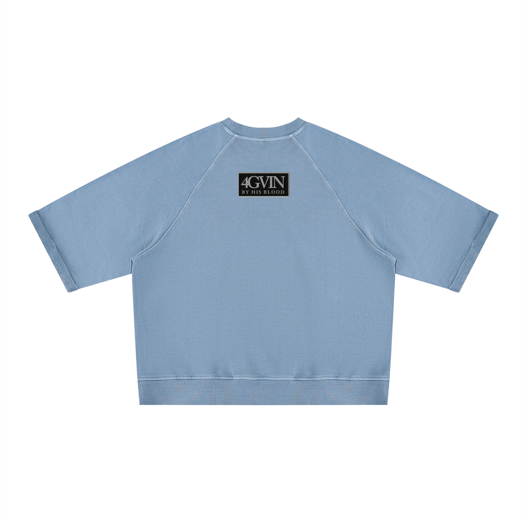 4GVIN ( Parcho ) Unisex Vintage Wash Boxy Short Sleeve Sweatshirt
