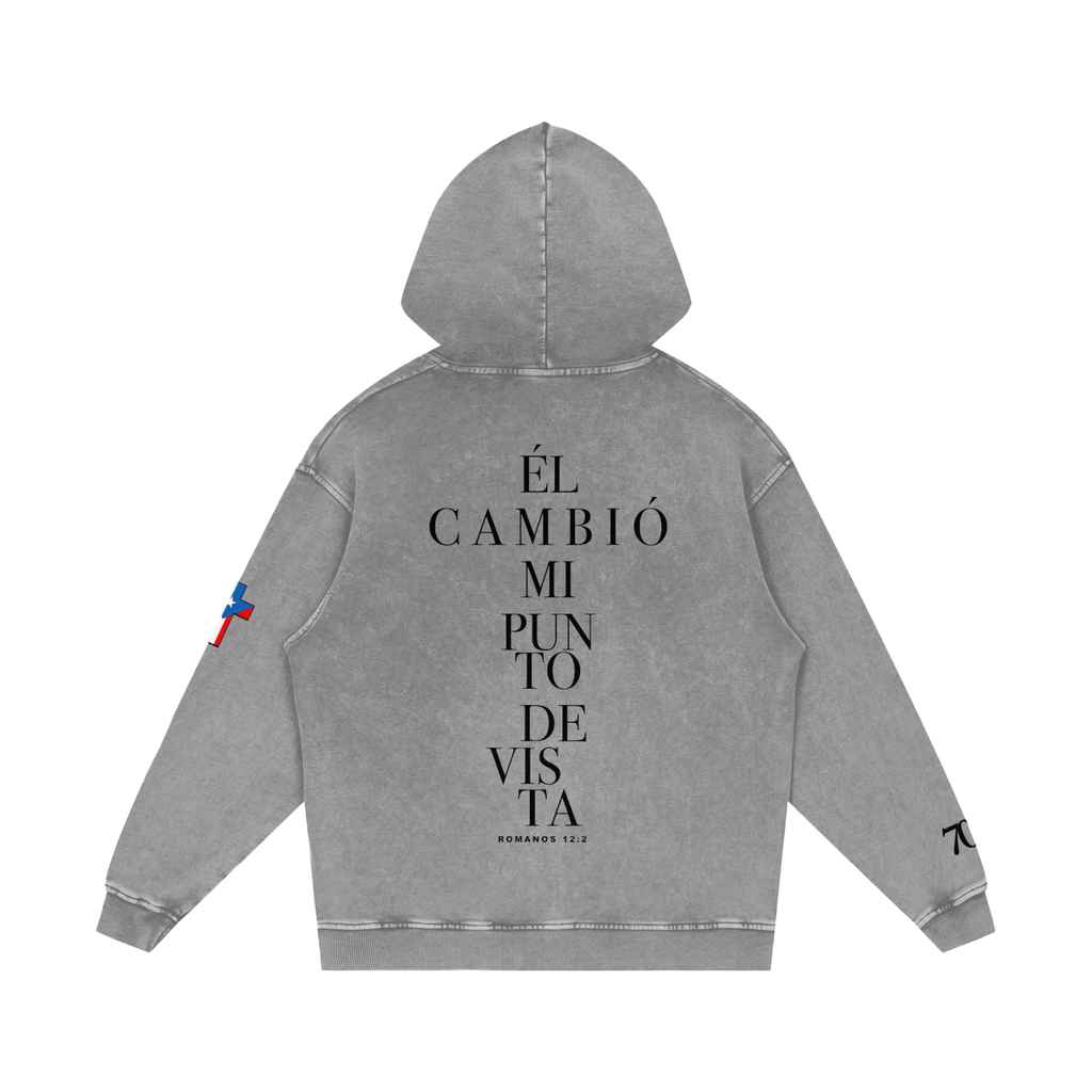 Snow Washed Loose Cotton Hoodie