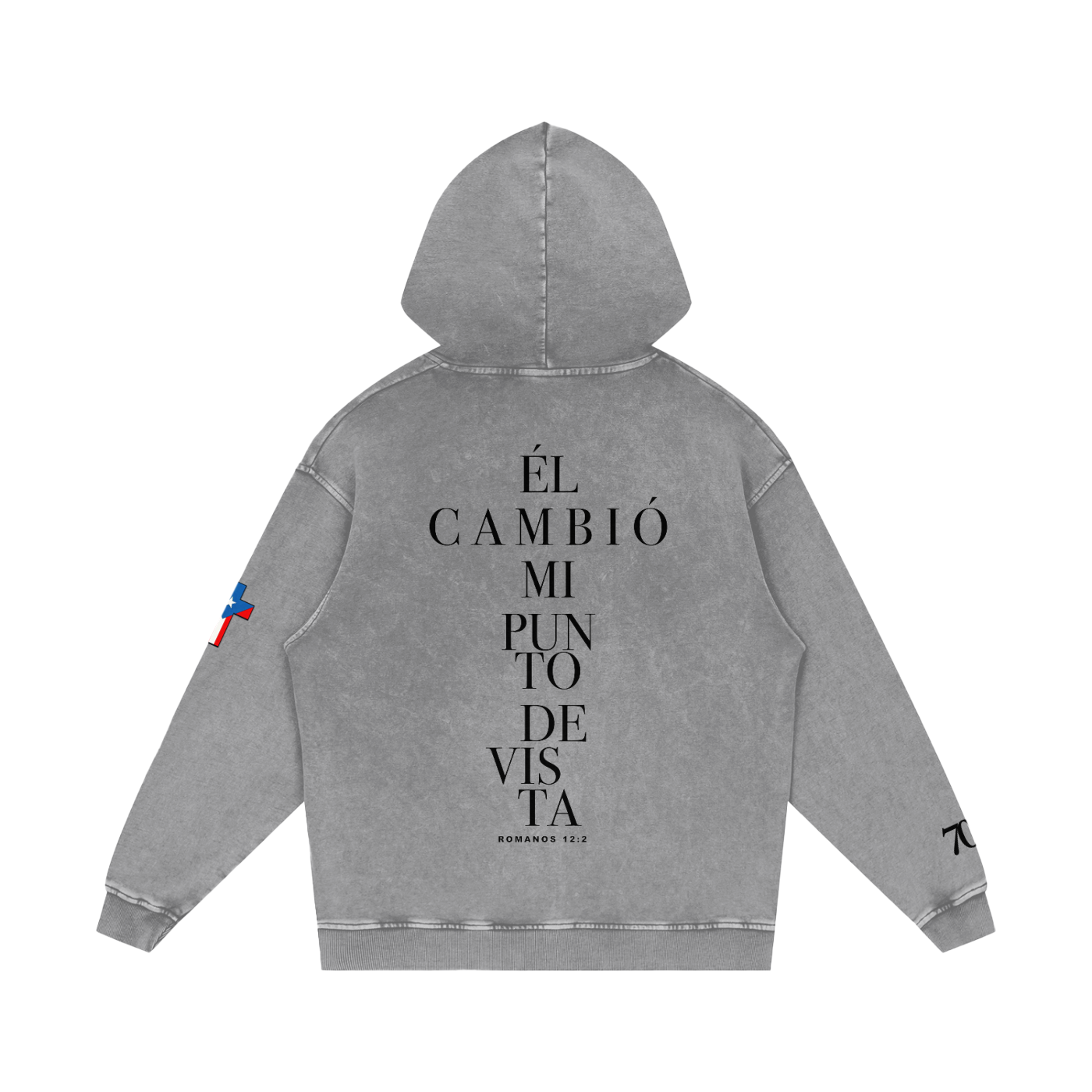 Snow Washed Loose Cotton Hoodie