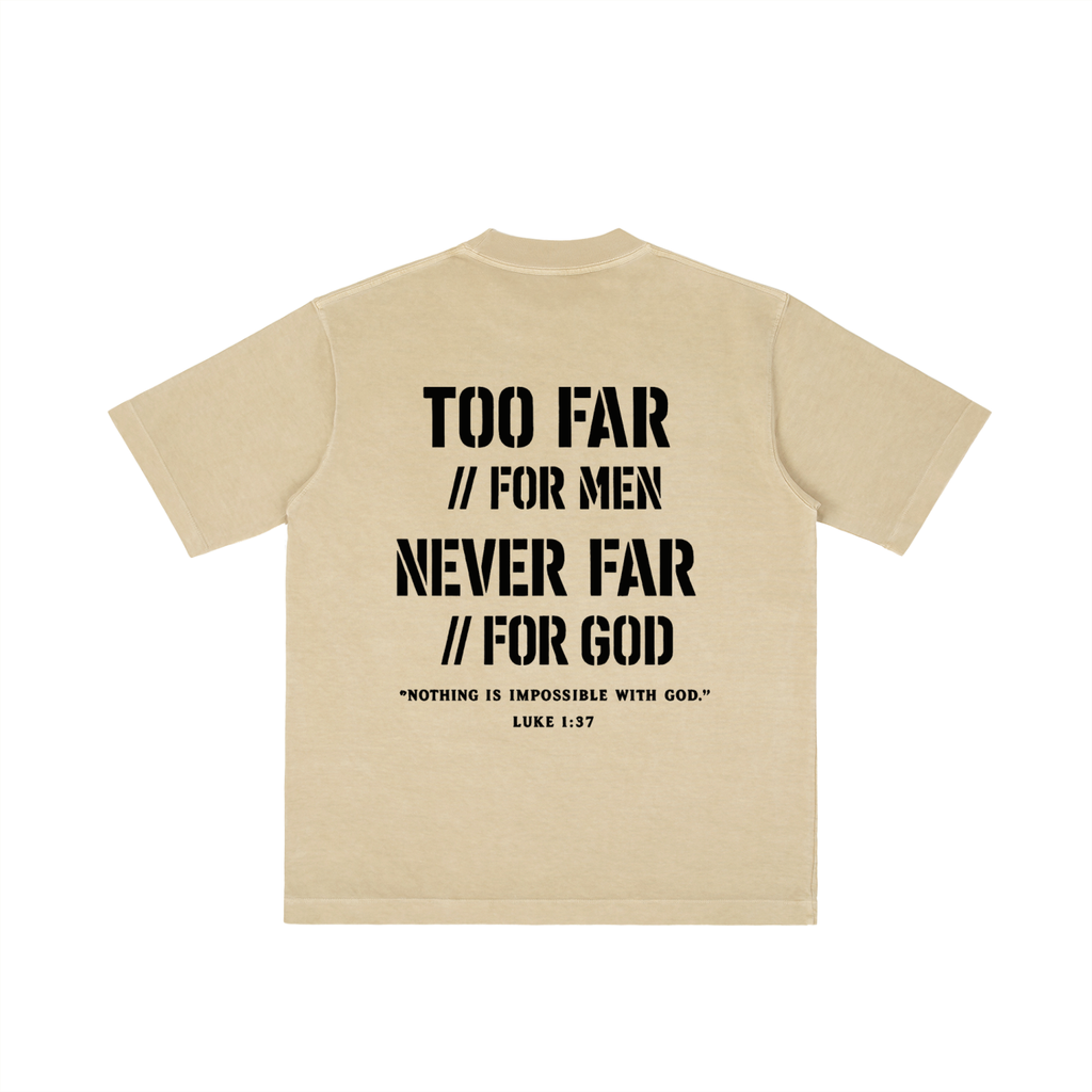 4GVIN ( Too Far ) Wash Drop Shoulder T-shirt