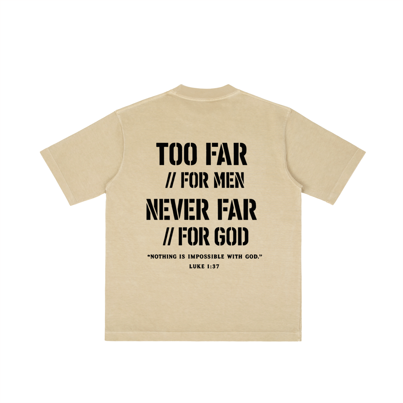 4GVIN ( Too Far ) Wash Drop Shoulder T-shirt