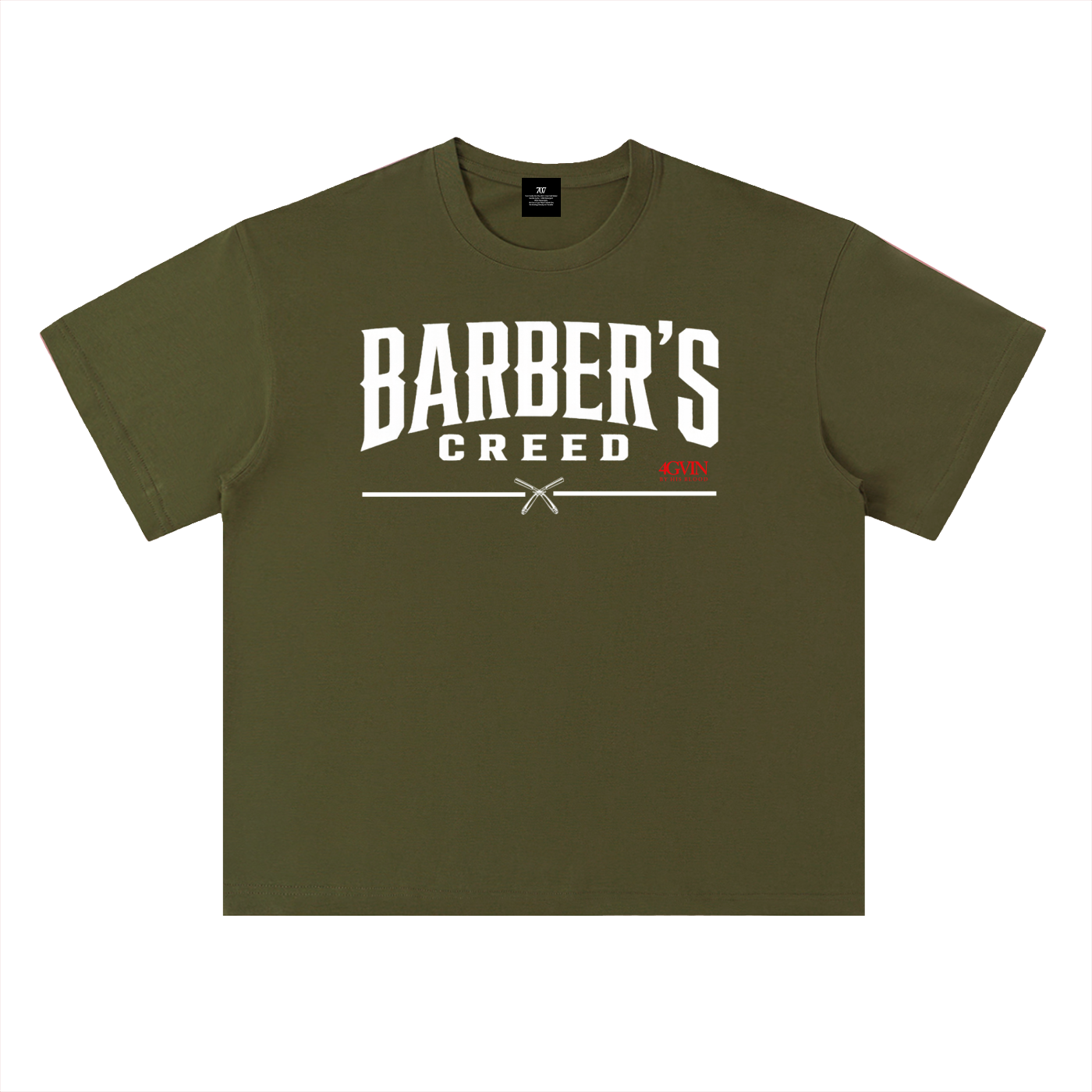 4GVIN ( Barber ) Heavyweight Drop Shoulder Cotton T-Shirt