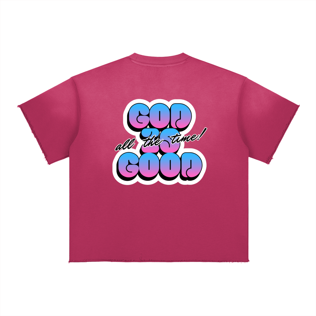 4GVIN Black "God Is Good" Bubble Graphic Tee
