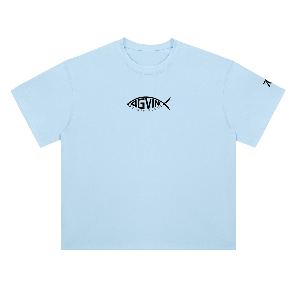 4GVIN ( PEZ IXOYE )   Drop Shoulder Cotton T-Shirt