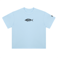 4GVIN ( PEZ IXOYE )   Drop Shoulder Cotton T-Shirt