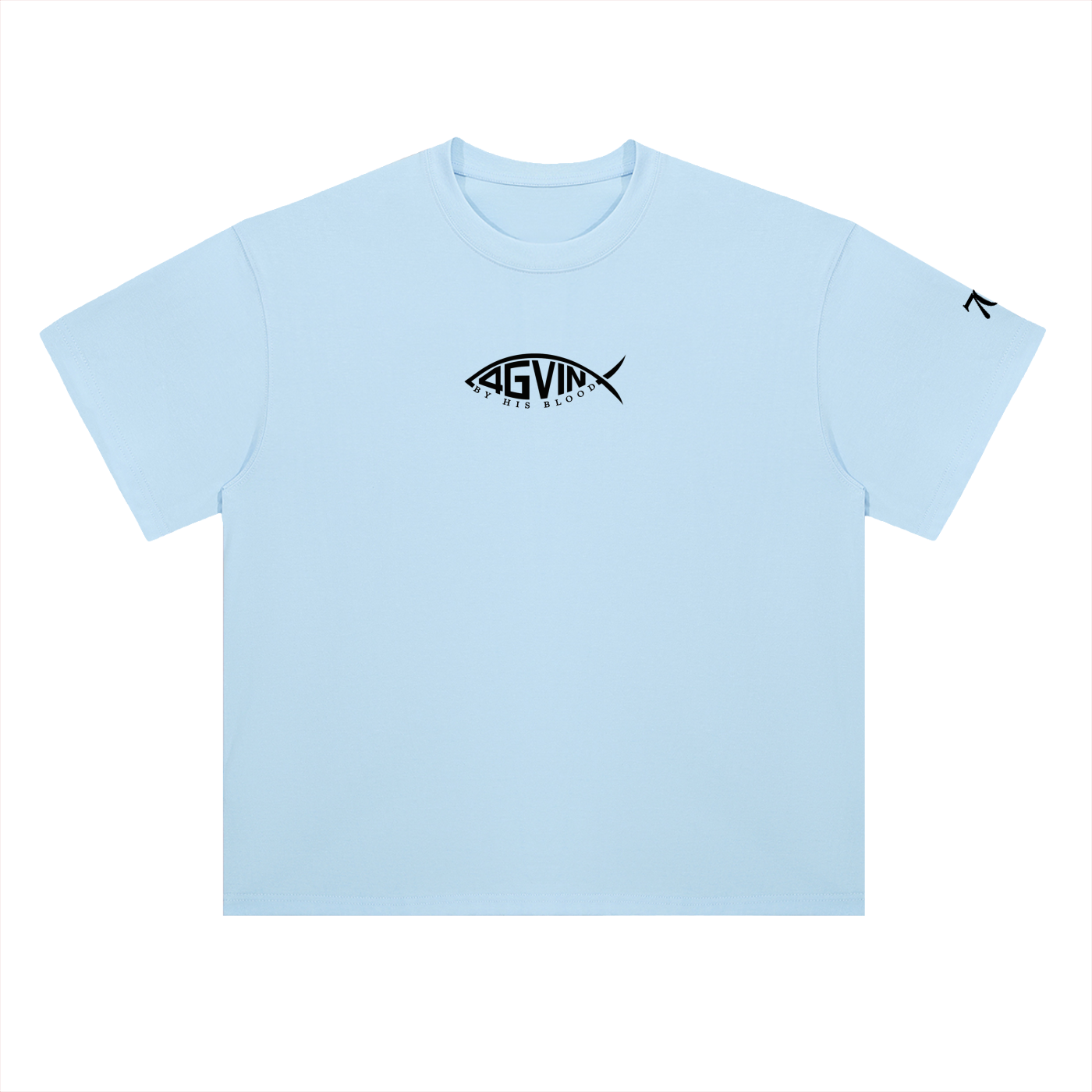 4GVIN ( PEZ IXOYE )   Drop Shoulder Cotton T-Shirt