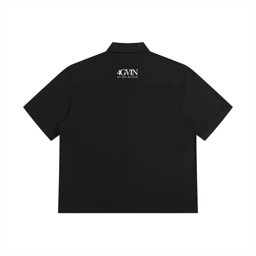 4GVIN Unisex Boxy Patch Pocket Short Sleeve Shirt