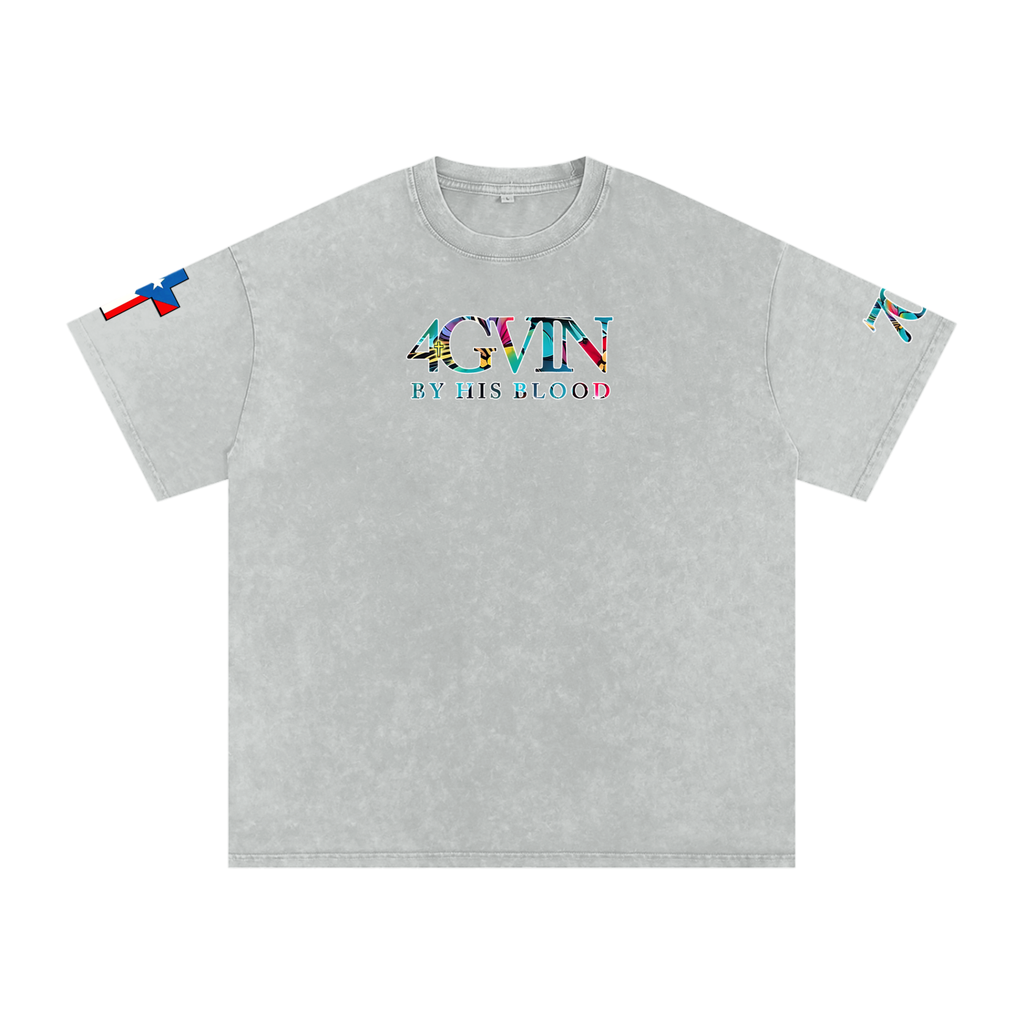 4GVIN Washed Oversized Cotton T-Shirt