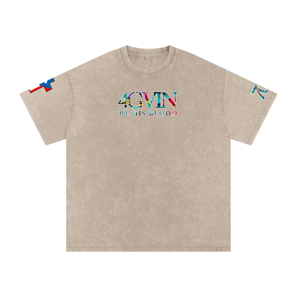 4GVIN Washed Oversized Cotton T-Shirt