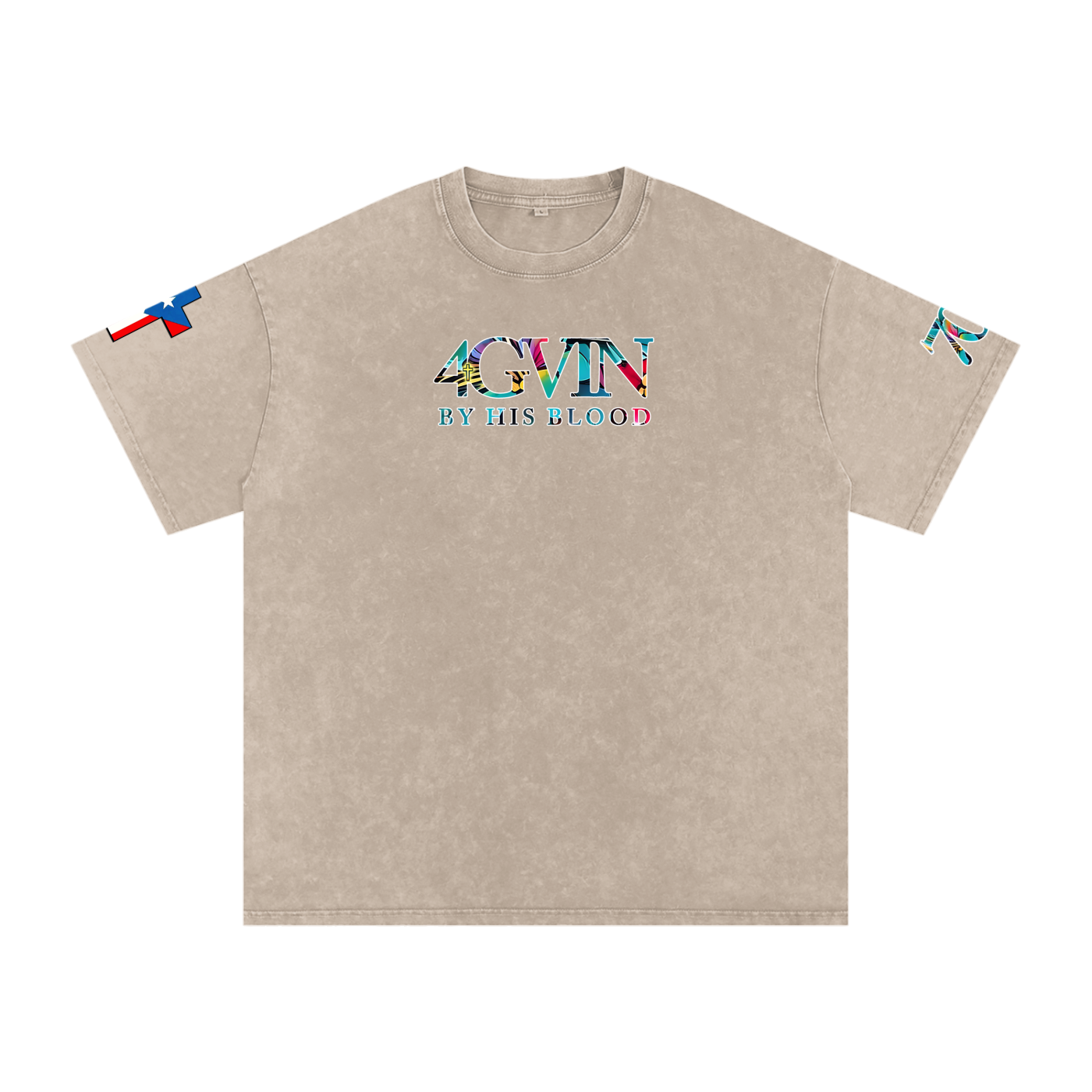 4GVIN Washed Oversized Cotton T-Shirt
