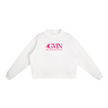 4GVIN " Keep the Faith " Girls Essential Fleece Mock-Neck Crew Sweatshirt
