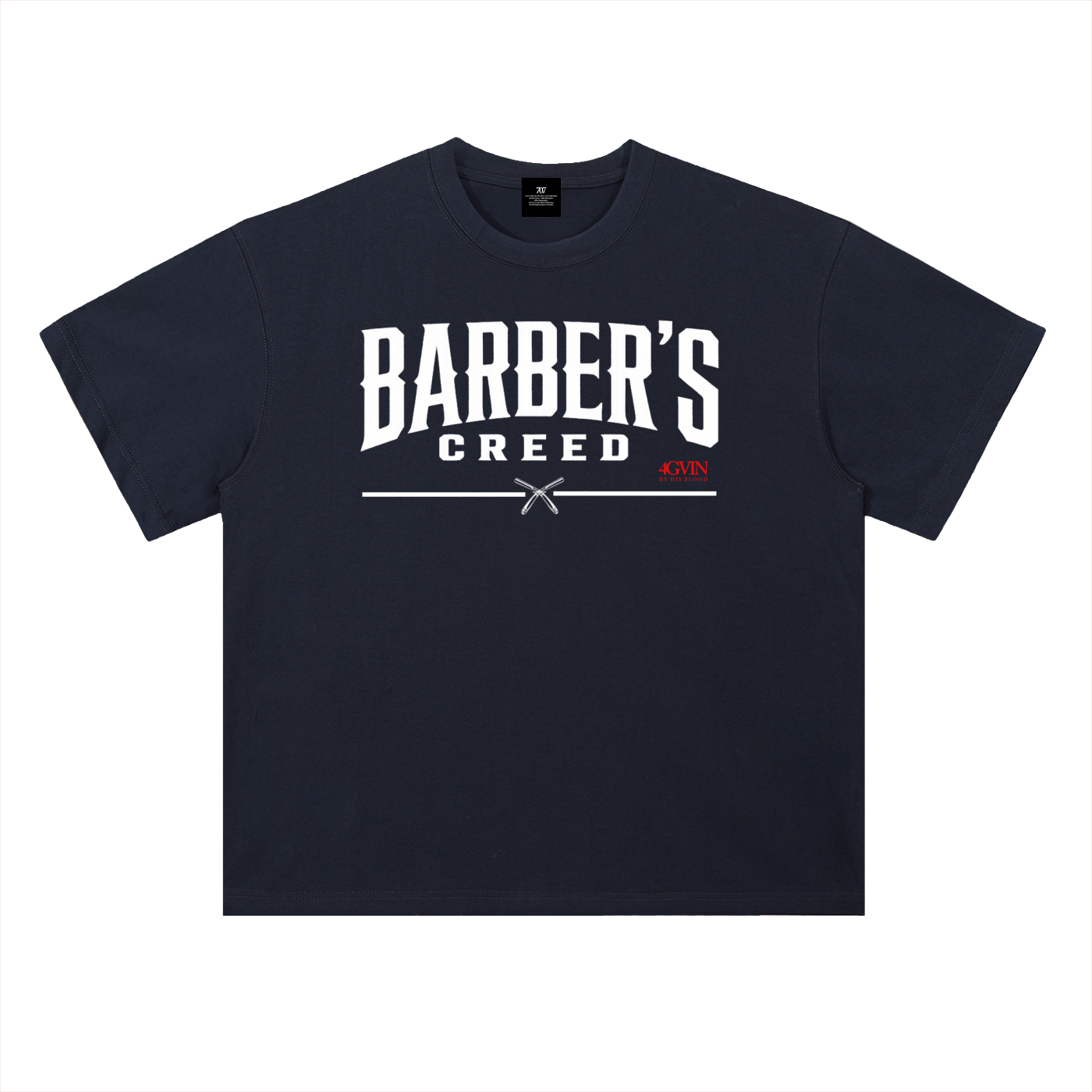4GVIN ( Barber ) Heavyweight Drop Shoulder Cotton T-Shirt