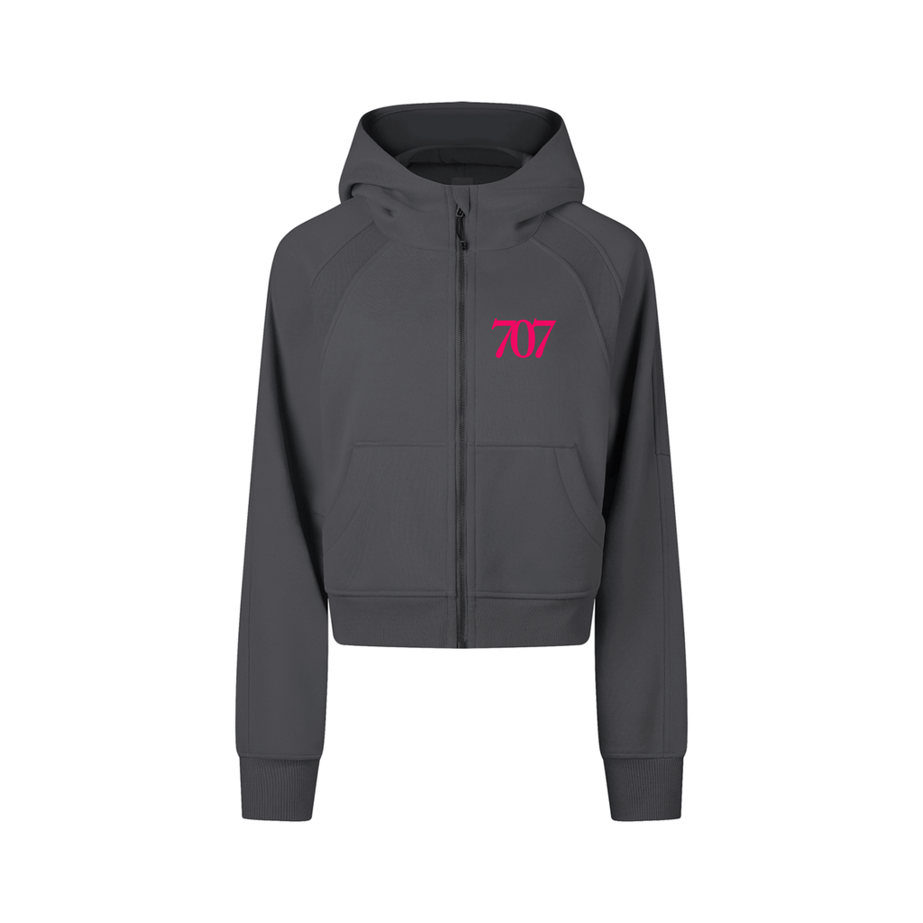 4GVIN Girls Cropped Zip-Through Hoodie