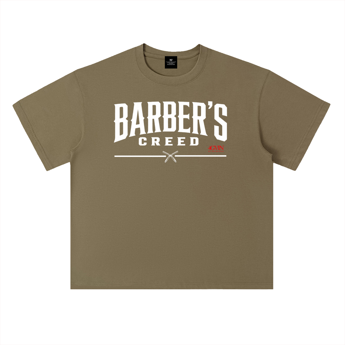 4GVIN ( Barber ) Heavyweight Drop Shoulder Cotton T-Shirt