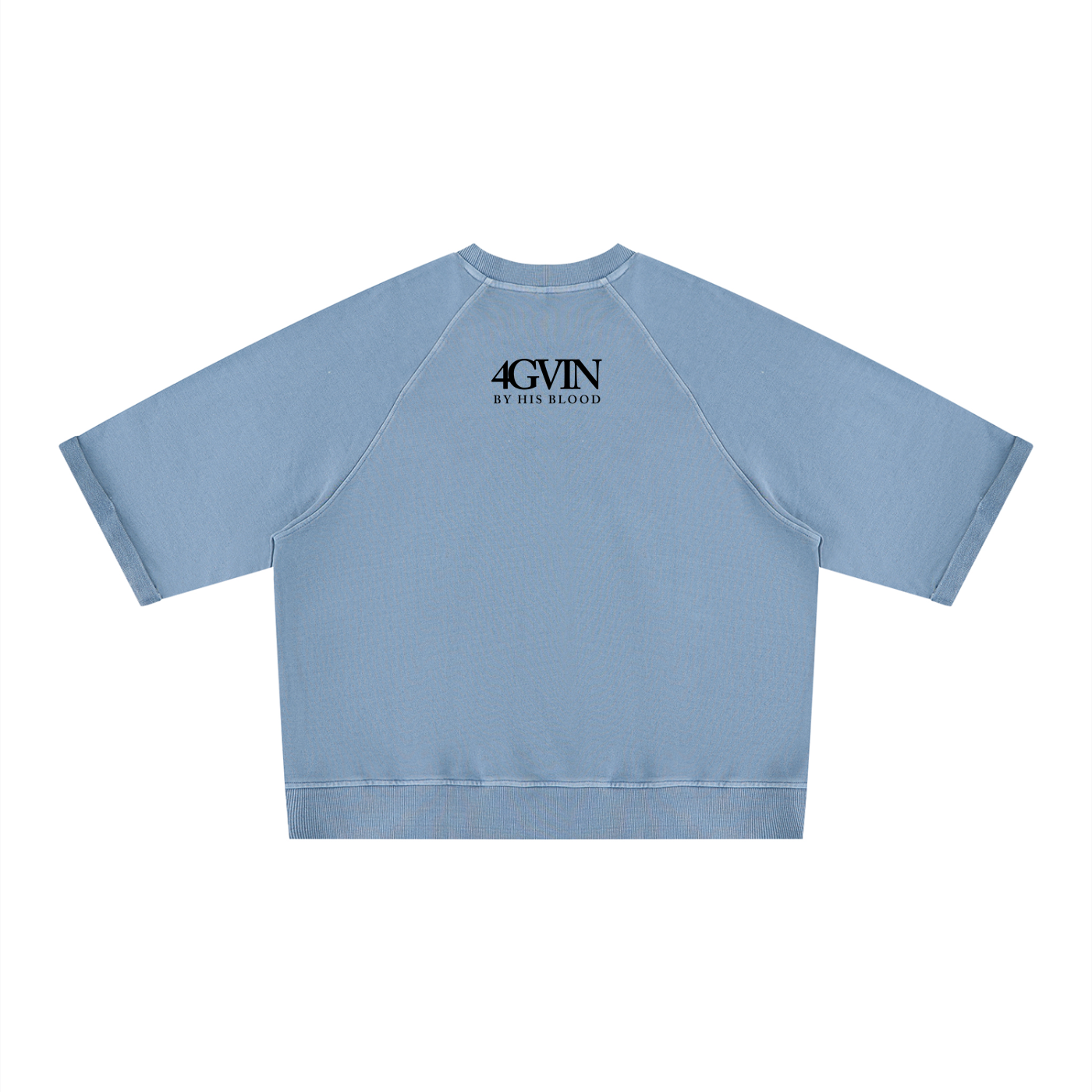 4GVIN Unisex Vintage Wash Boxy Short Sleeve Sweatshirt
