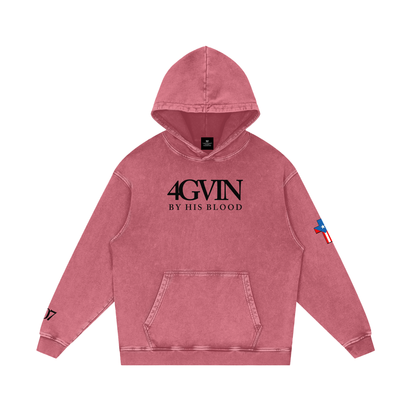 Snow Washed Loose Cotton Hoodie