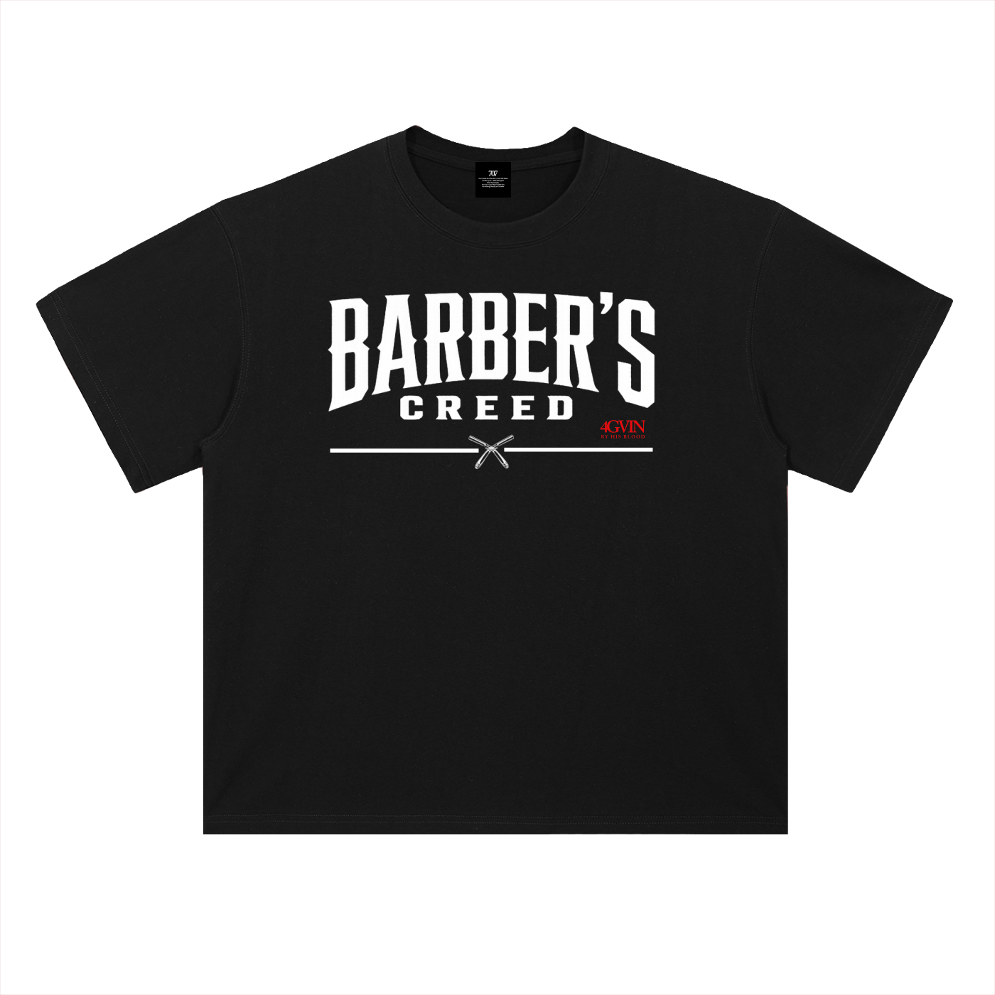 4GVIN ( Barber ) Heavyweight Drop Shoulder Cotton T-Shirt