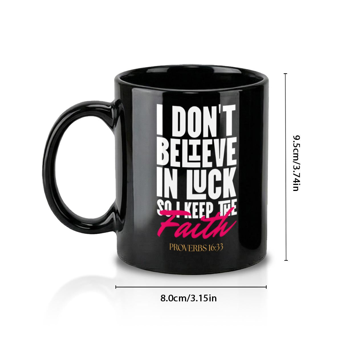 4GVIN 11oz Black Ceramic Mug