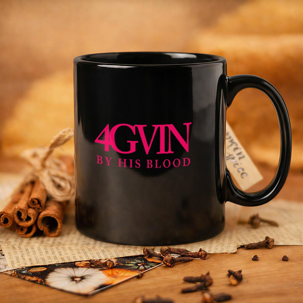 4GVIN 11oz Black Ceramic Mug