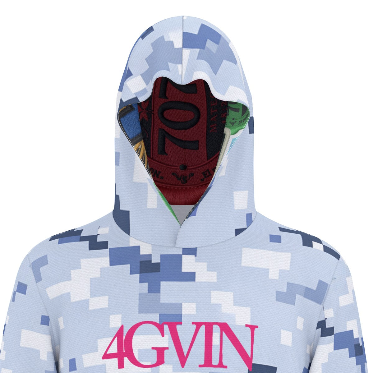 4GVIN ( Faith ) All-Over Print Men's Sunscreen  Sports Hoodie  Blue camo