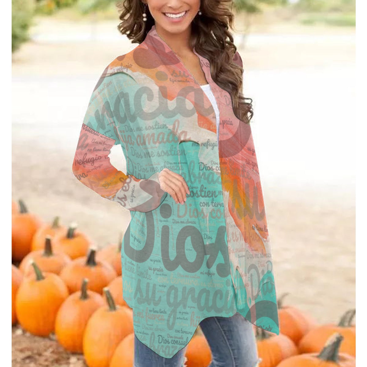 4GVIN All-Over Print Women's Cardigan With Long Sleeve