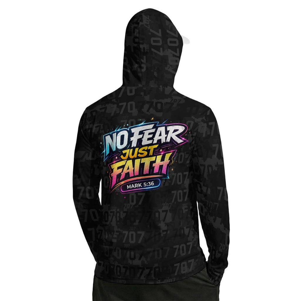4GVIN All-Over Print Men’s Sun Protection Hoodie with Face Cover and Thumb Holes