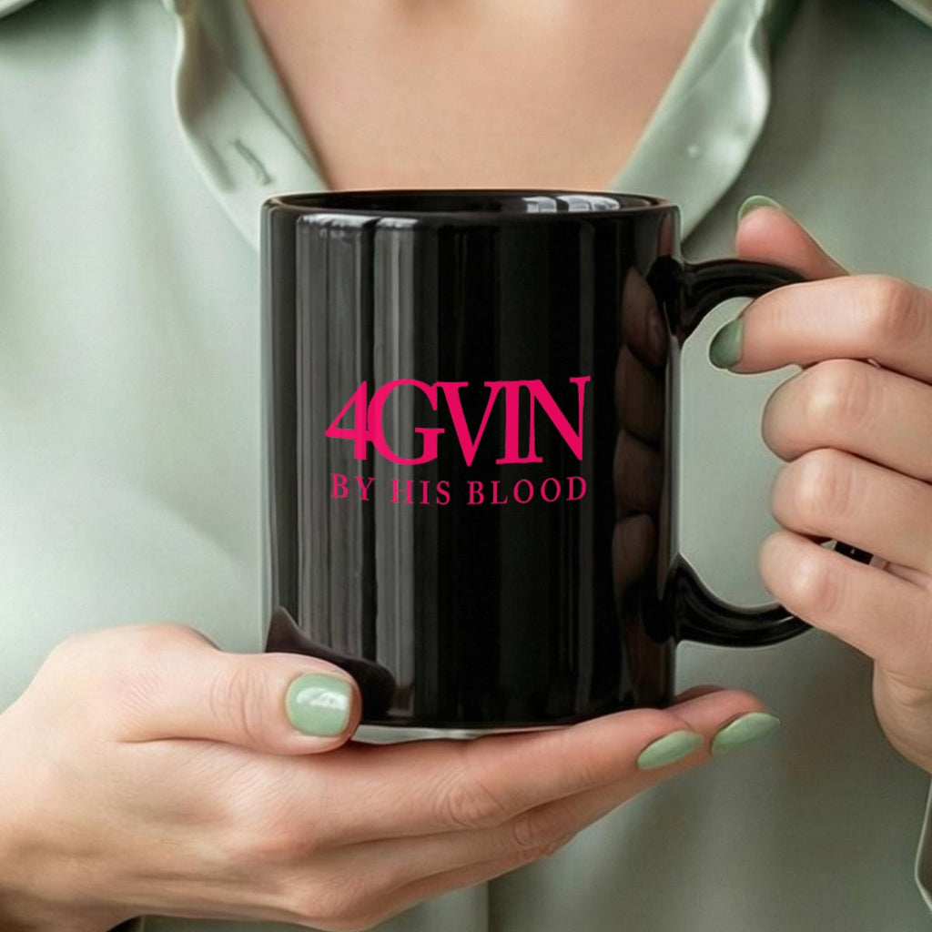 4GVIN 11oz Black Ceramic Mug