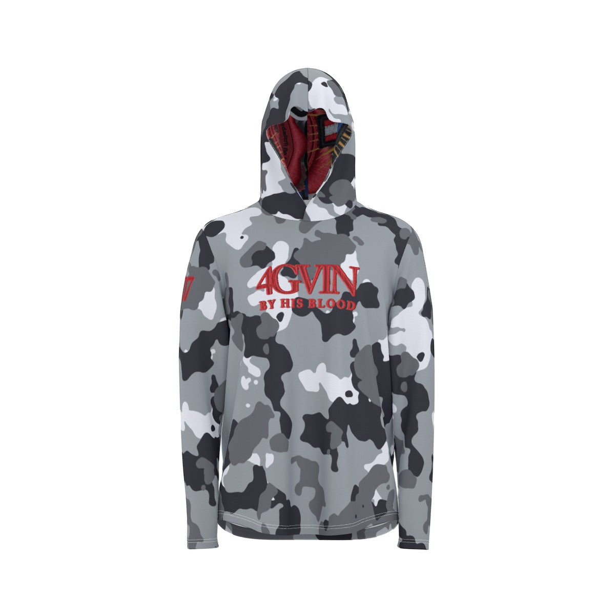 4GVIN All-Over Print Men's Sunscreen  Sports Hoodie With Thumb Holes