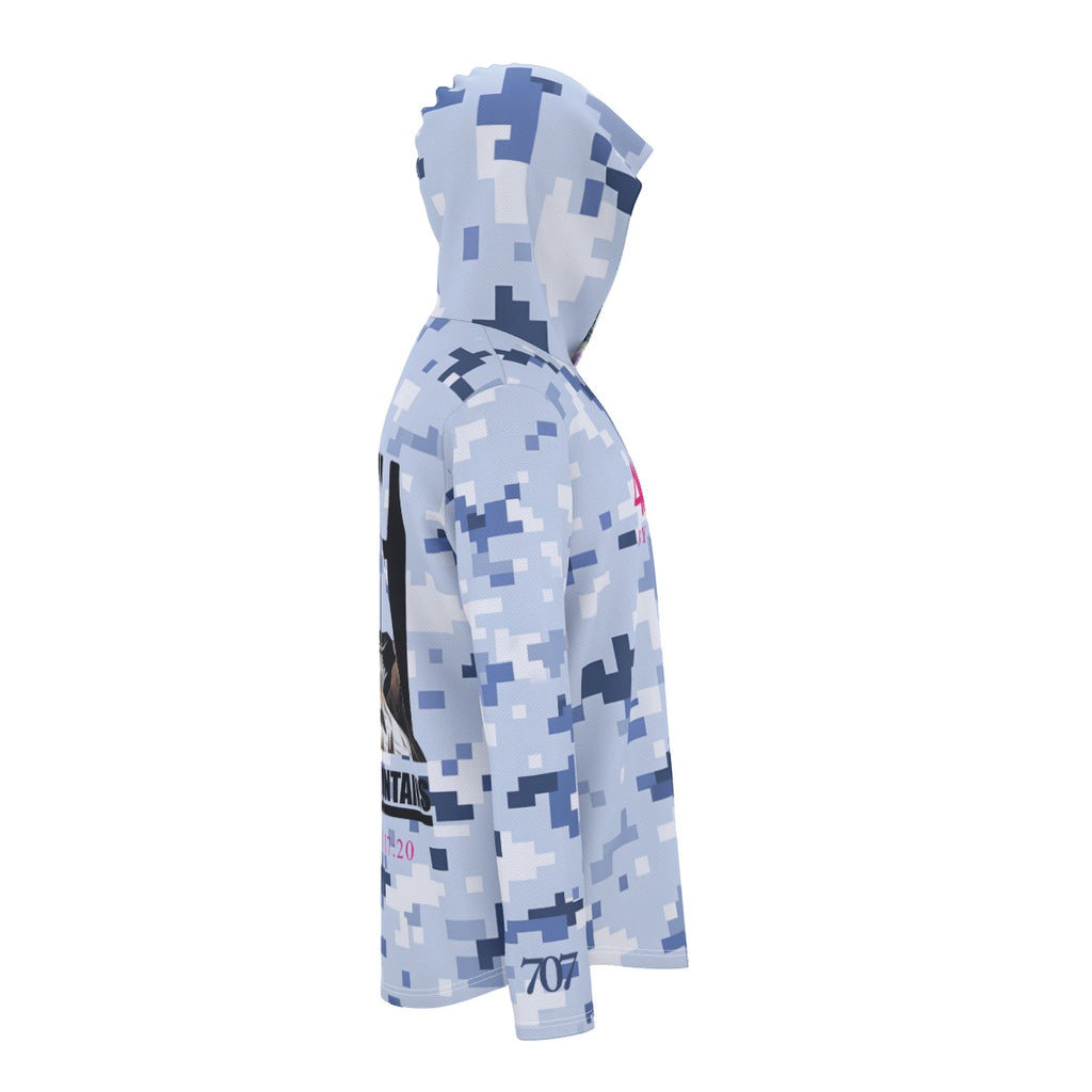 4GVIN ( Faith ) All-Over Print Men's Sunscreen  Sports Hoodie  Blue camo