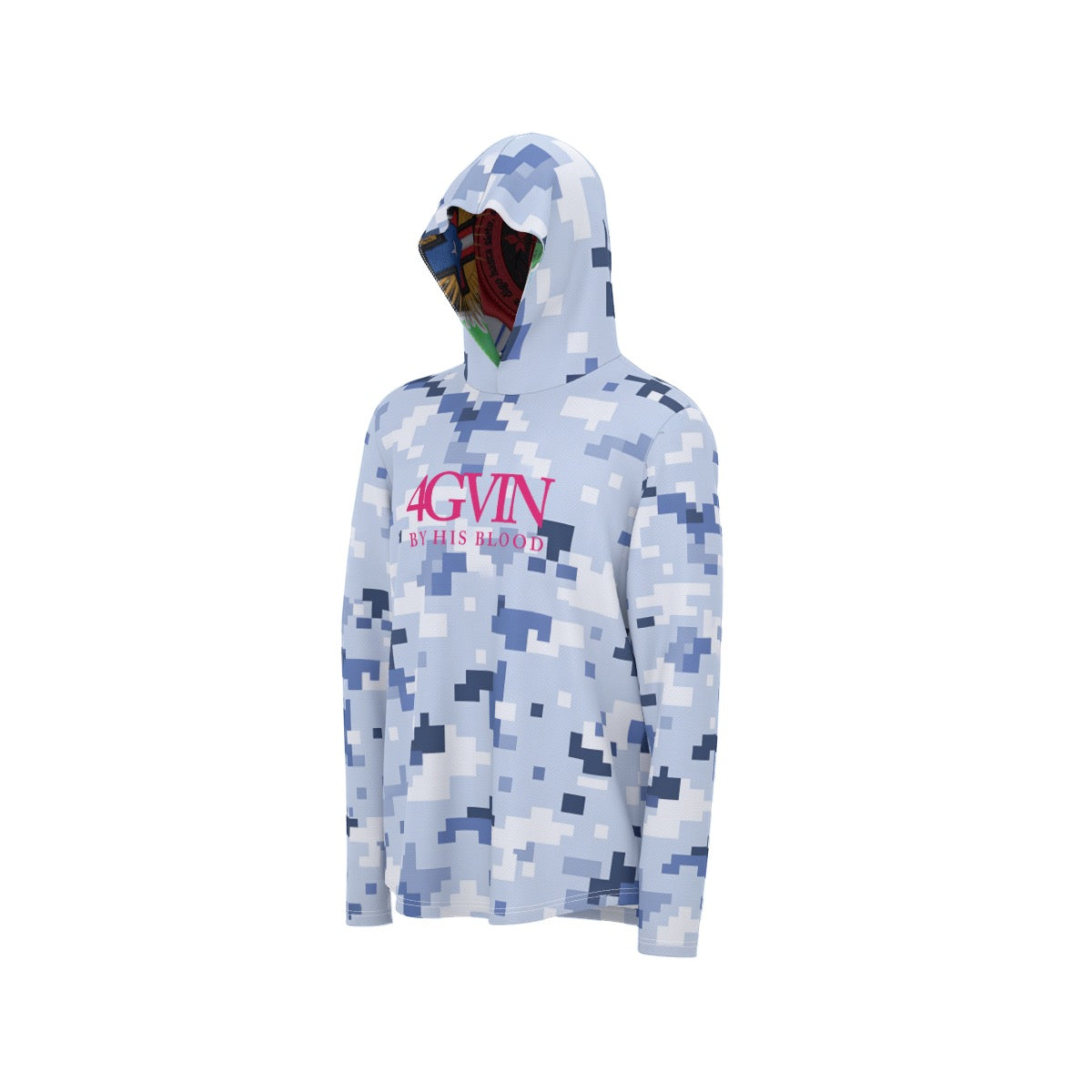 4GVIN All-Over Print Men's Sunscreen  Sports Hoodie With Thumb Holes