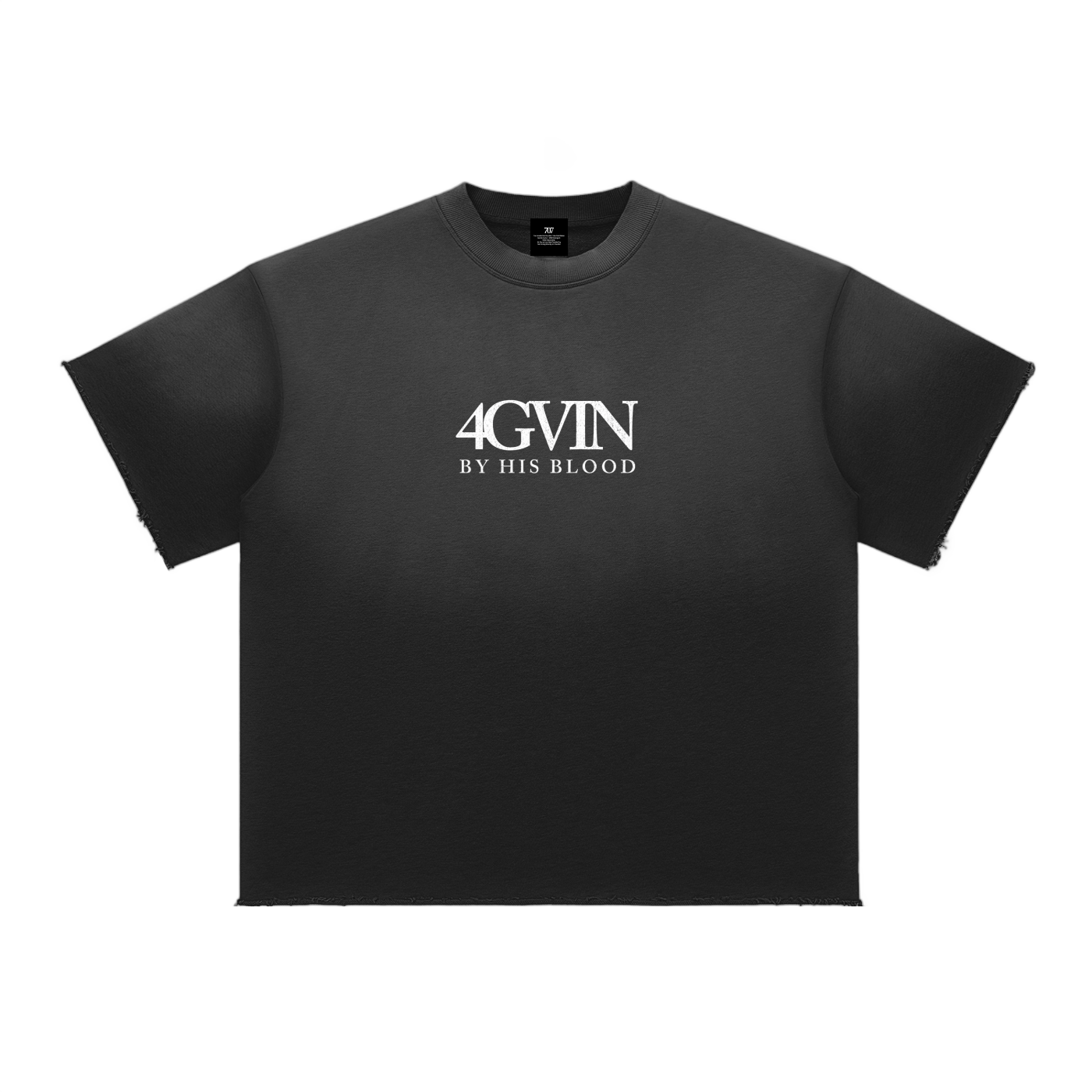 4GVIN ( 5 Panes ) Fade Raw Edge T-Shirt