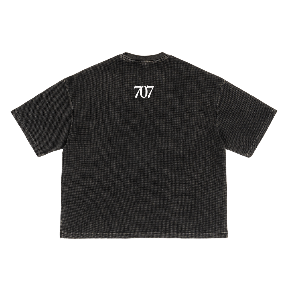 Textured Waffle Washed Boxy T-Shirt