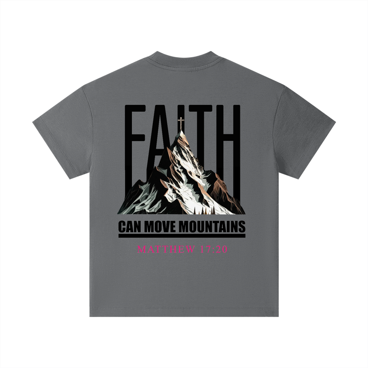 4GVIN "Faith Can Move Mountains" Pure Cotton Essential Kids T-Shirt