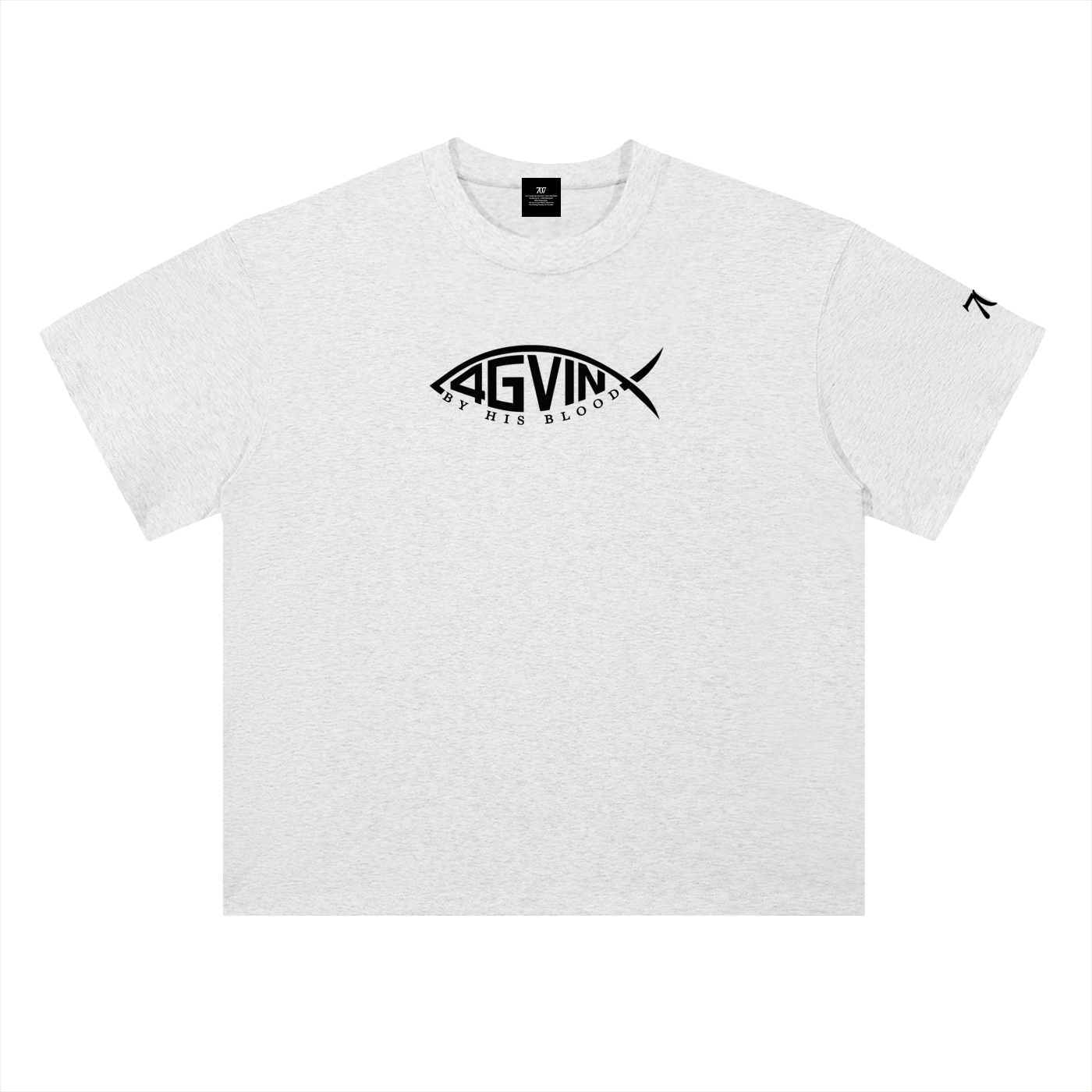 4GVIN ( PEZ IXOYE )   Drop Shoulder Cotton T-Shirt