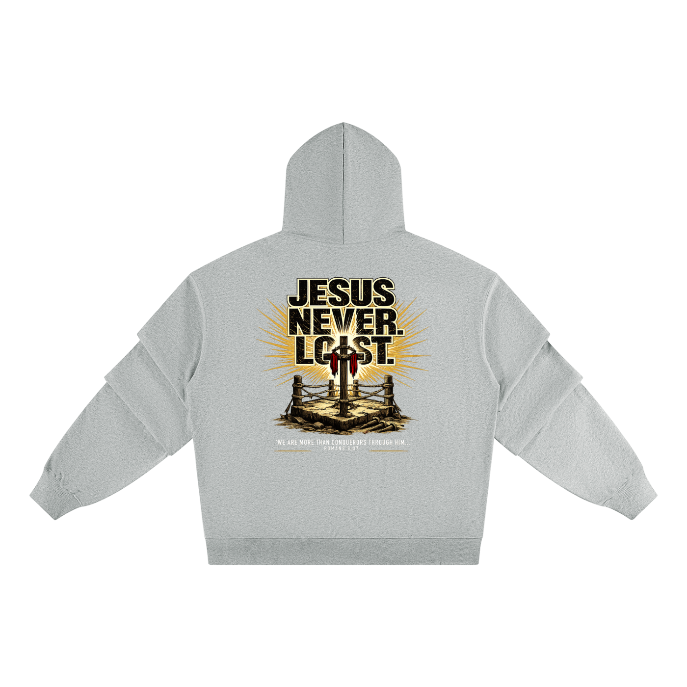 4GVIN ( No Lose ) Unisex Heavyweight Ruched Sleeves Hoodie