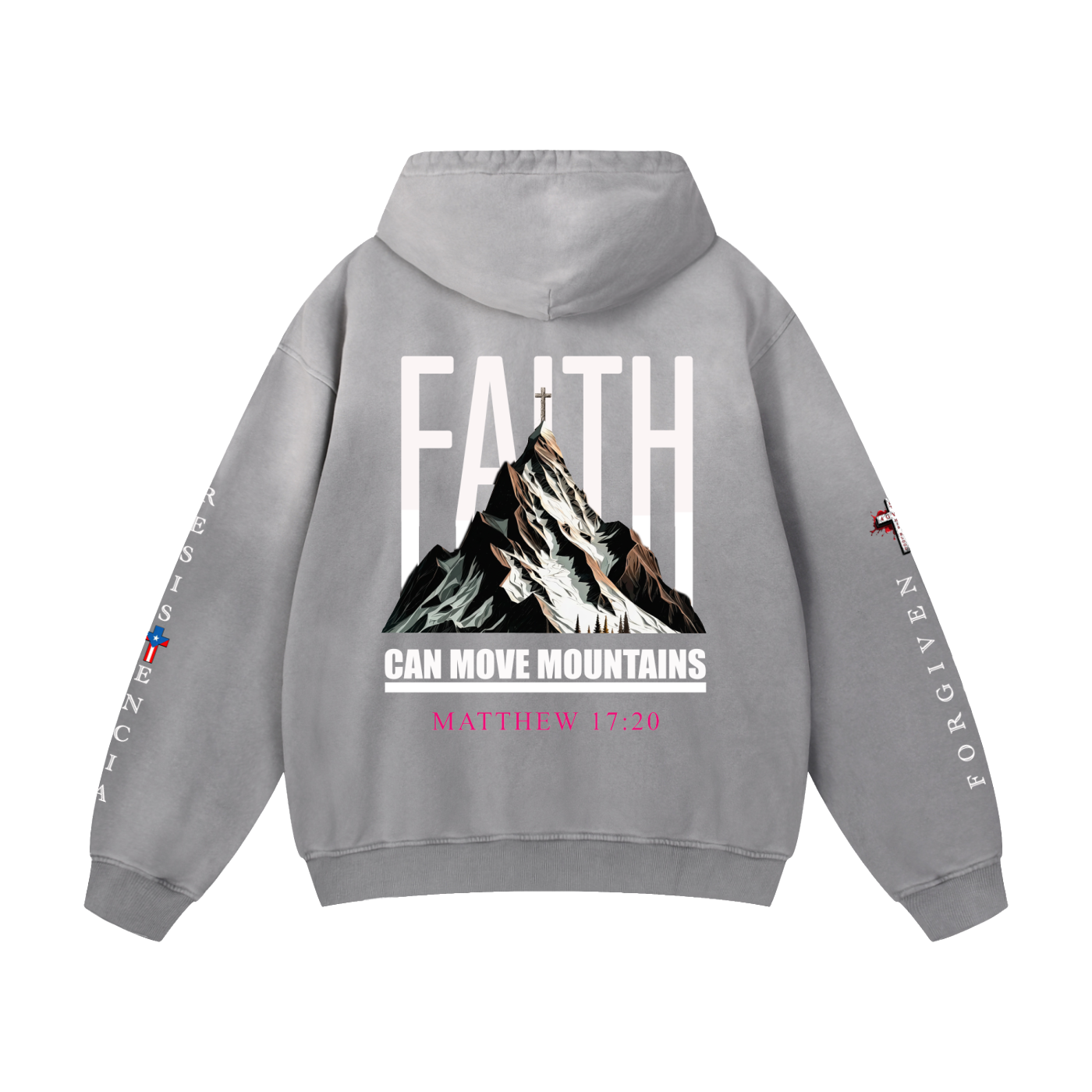 4GVIN "Faith Can Move Mountains" Heavyweight Oversized Hoodie