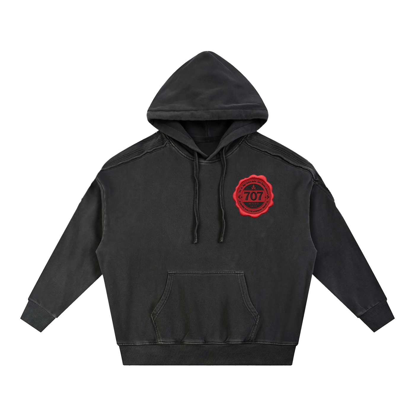 "707 Wax Seal" Deconstructed Hoodie 3d EFX