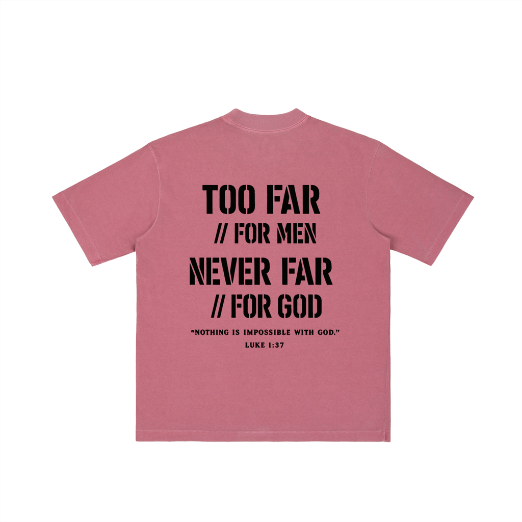 4GVIN ( Too Far ) Wash Drop Shoulder T-shirt