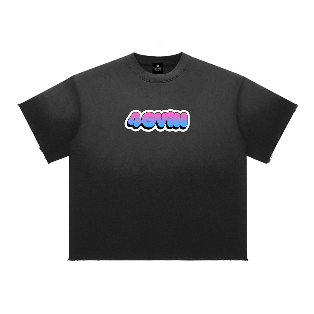 4GVIN Black "God Is Good" Bubble Graphic Tee