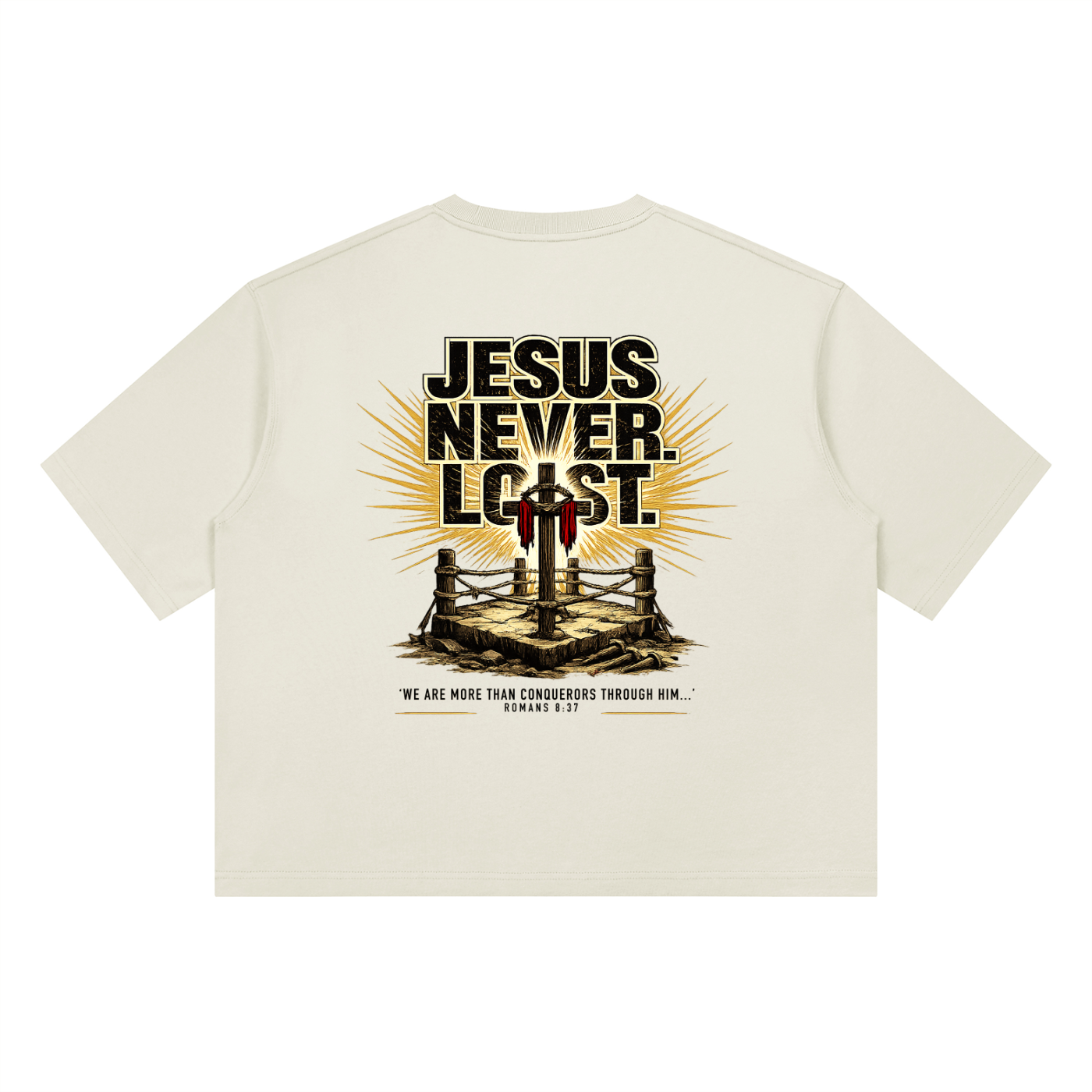 4GVIN ( Jesus Never ) Unisex Heavyweight Boxy T-Shirt