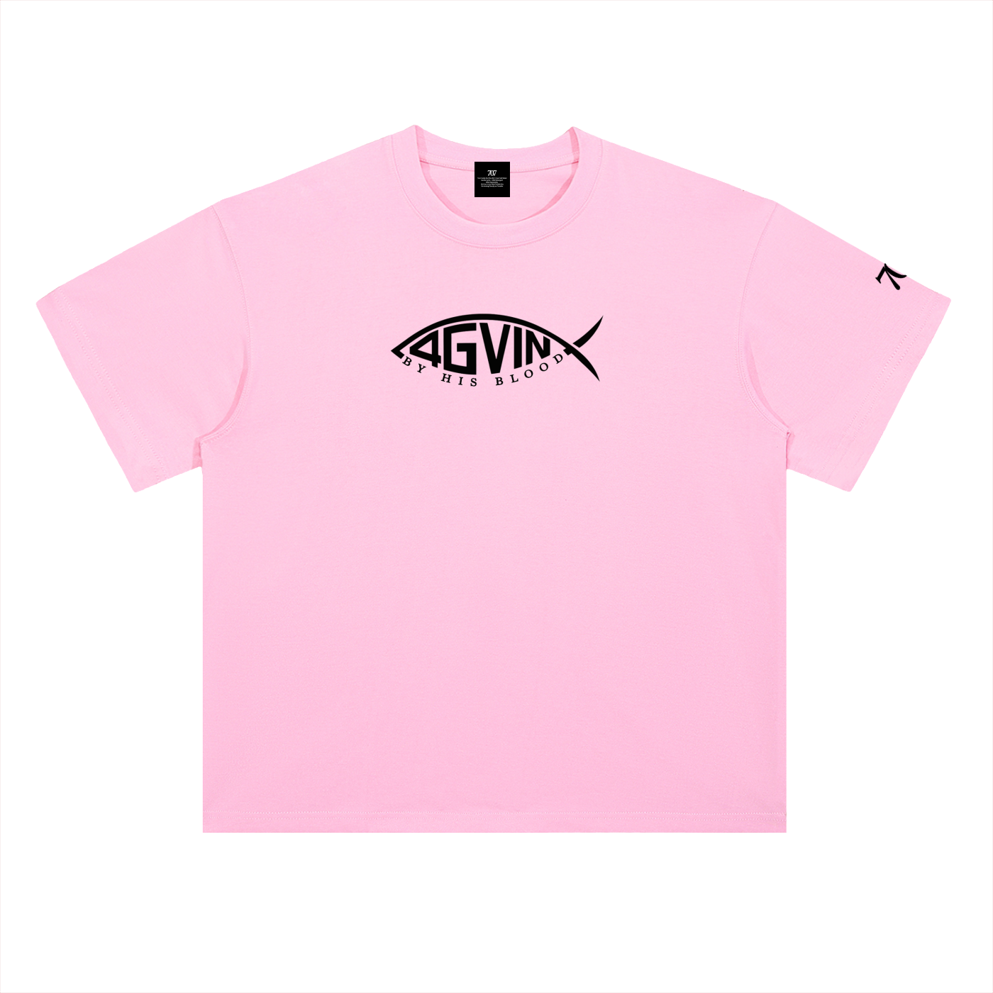 4GVIN ( PEZ IXOYE )   Drop Shoulder Cotton T-Shirt