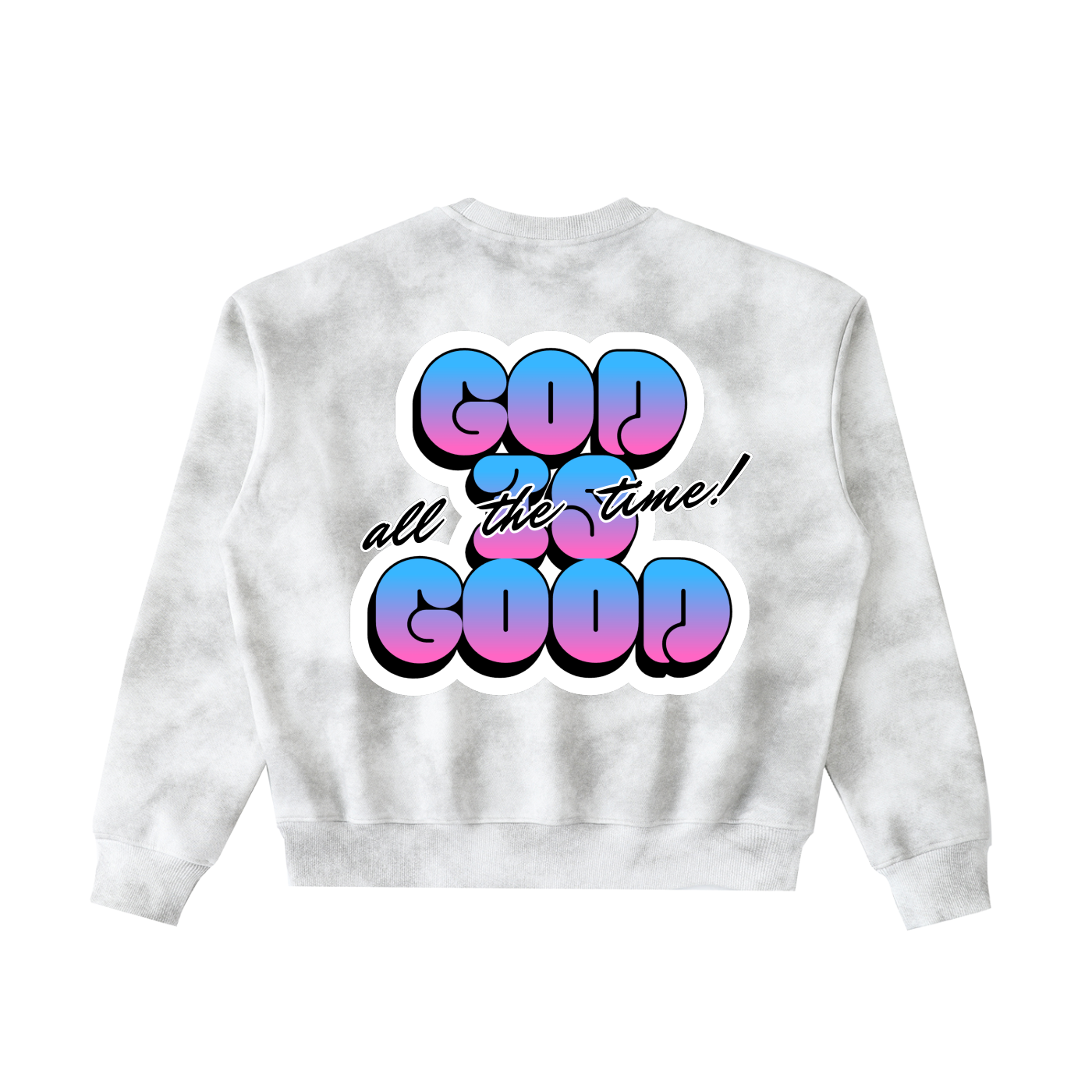 4GVIN "God is Good"   Dirty Washed Boxy Fleeced Sweatshirt