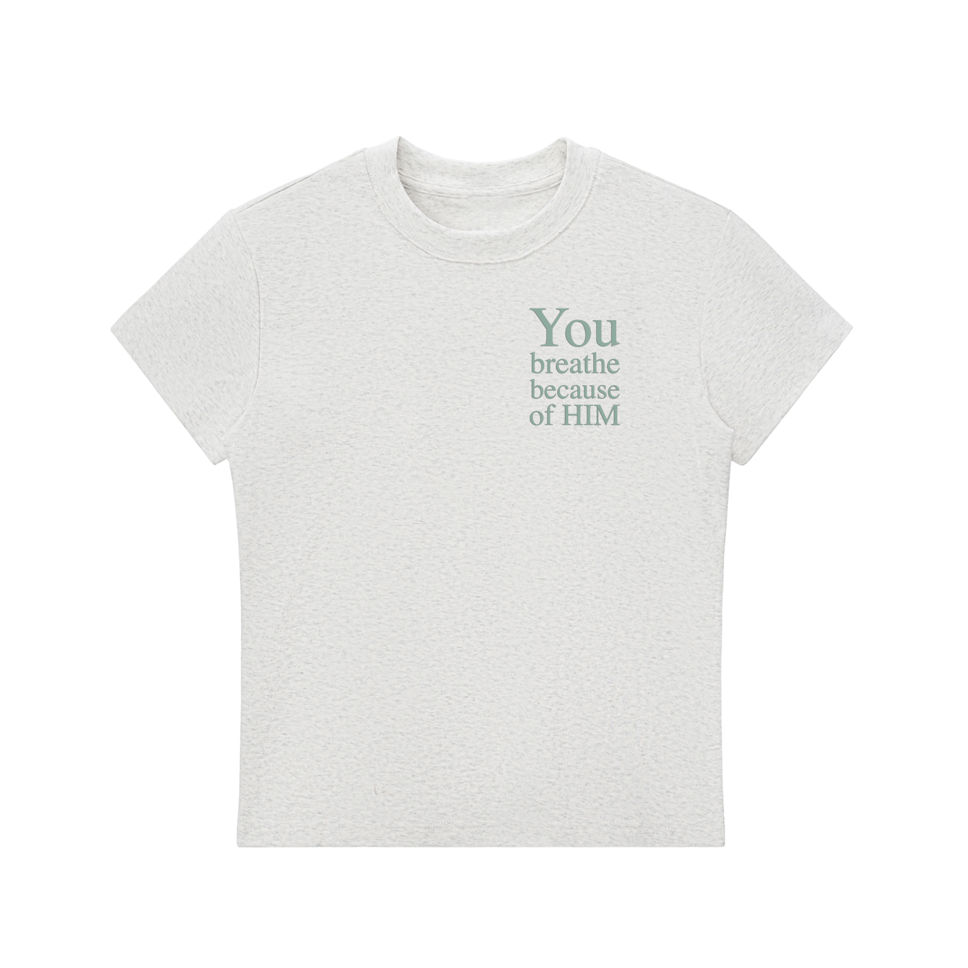 4GVIN "Breath of Life" Girls Essential Bodycon Crewneck T-Shirt