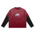 4GVIN ( ART ) Unisex Vintage Wash Distressed Layer T-Shirt